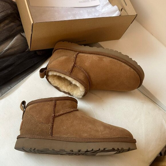 Women’s Ugg Classic Ultra Mini Boots Chestnut - Picture 5 of 6